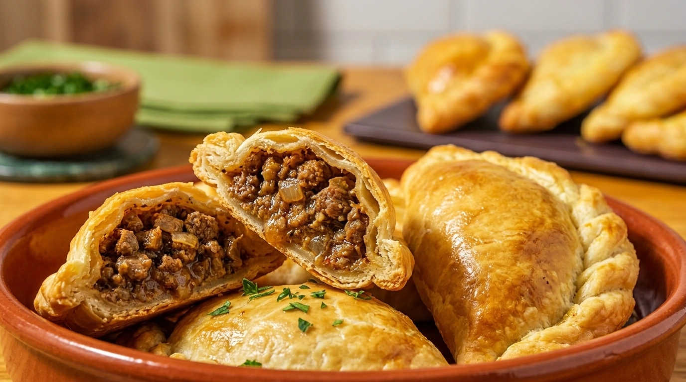 Argentinska Empanadas med nötfärs, ägg och oliver
