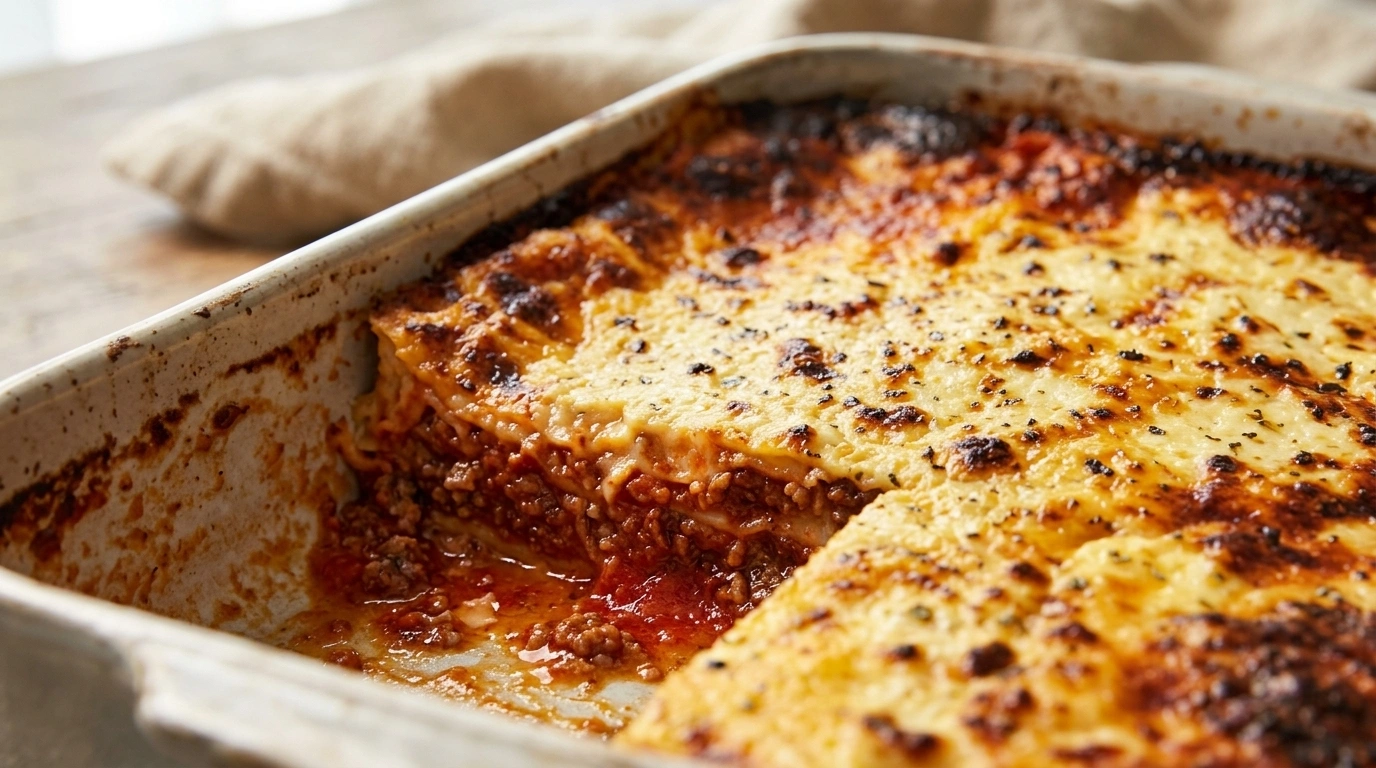 Grekisk moussaka med nötfärs och aubergine