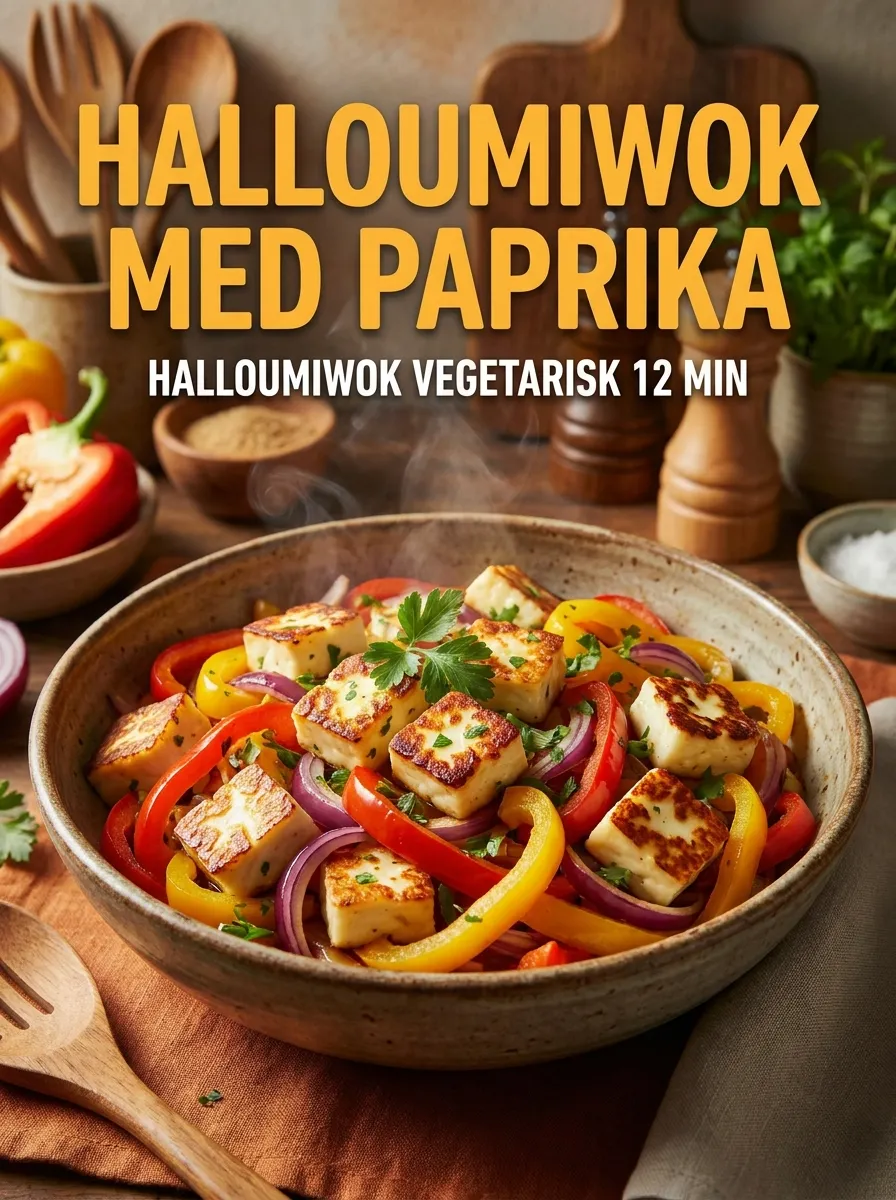 Halloumiwok med Paprika