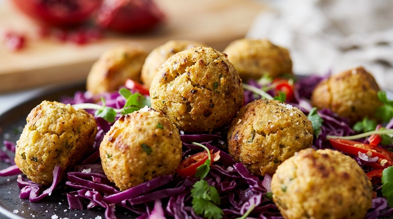 Hemgjorda Falafel i airfryer med hummus