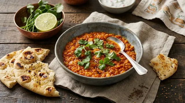 Indisk dhal på röda linser med kokosmjölk