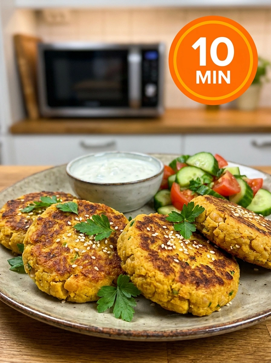 Kikärtsbiffar Mikro – Kikärtsbiffar 10 Min - traditionellt Svensk Vegetariskt recept, perfekt till vardagsmiddag