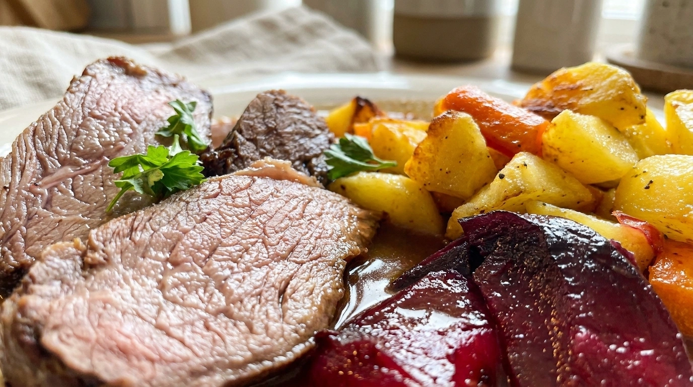 Klassisk älggryta med rotfrukter och enbär – Svensk vildmarkslyx på 2 timmar - traditionellt Svenskt Middag recept, perfekt till vardagsmiddag