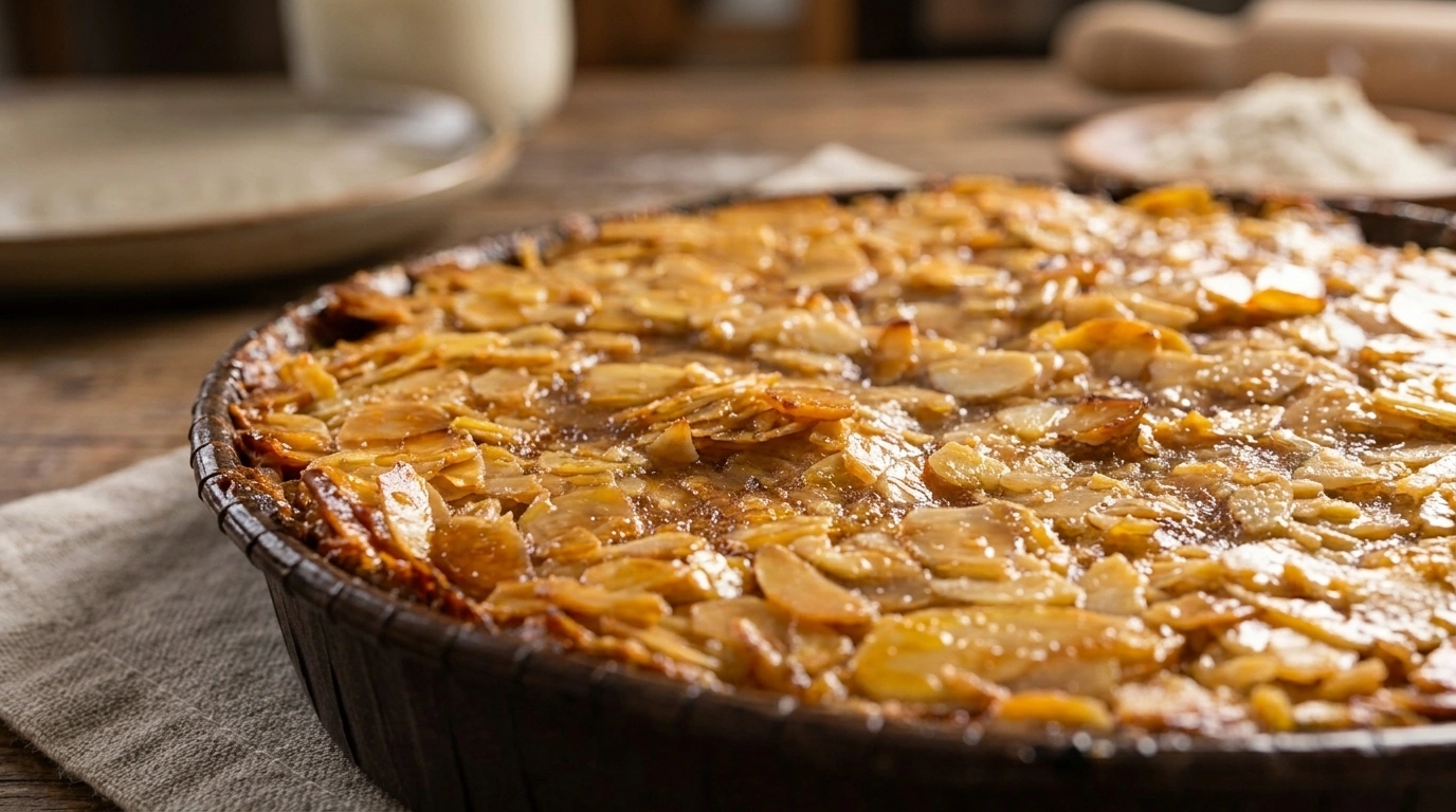 Klassisk Toscatårta med Mörk Choklad – Knaprig mandeltoffé på saftig kaka - traditionellt Svensk Bakverk recept, perfekt till vardagsmiddag