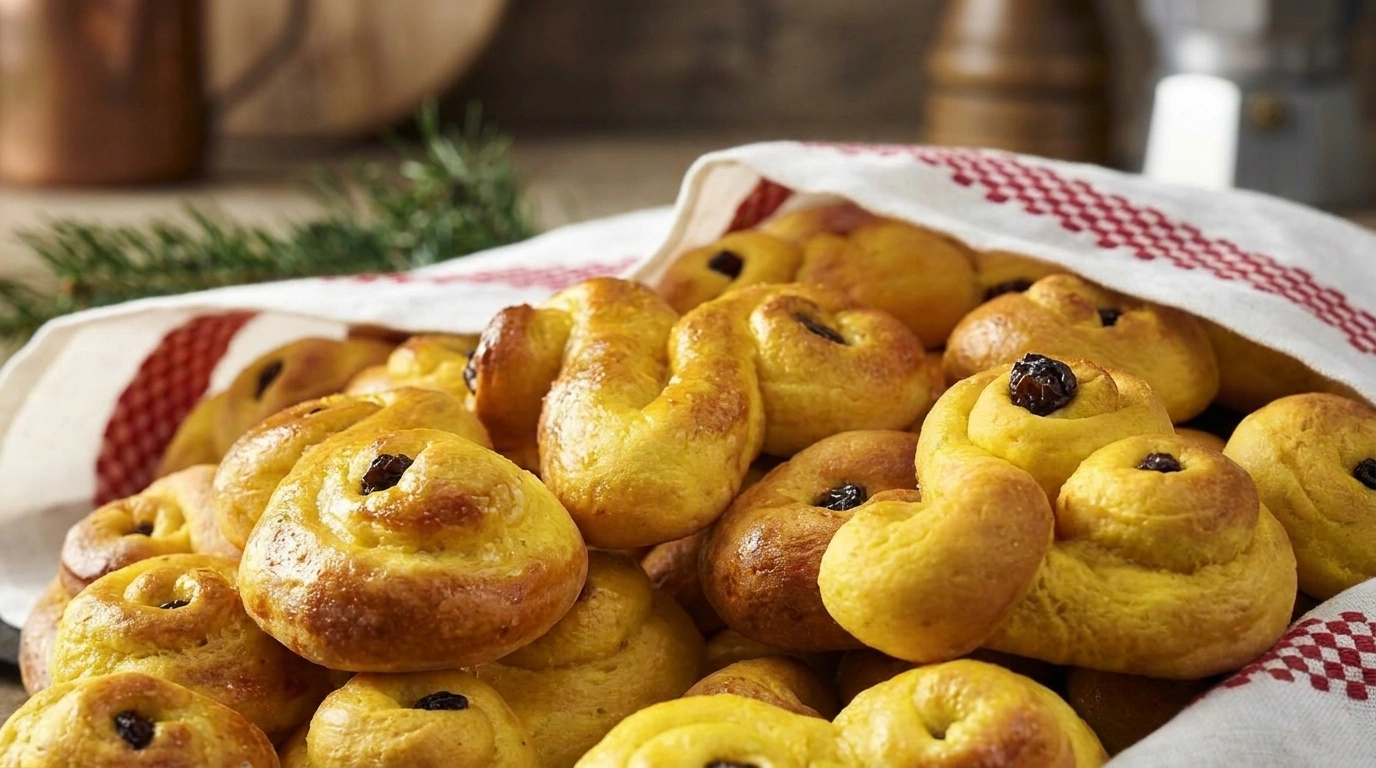 Klassiska Lussekatter med Saffran – Det Ultimata Lucia-Originalet - traditionellt Sverige Bakverk recept, perfekt till vardagsmiddag