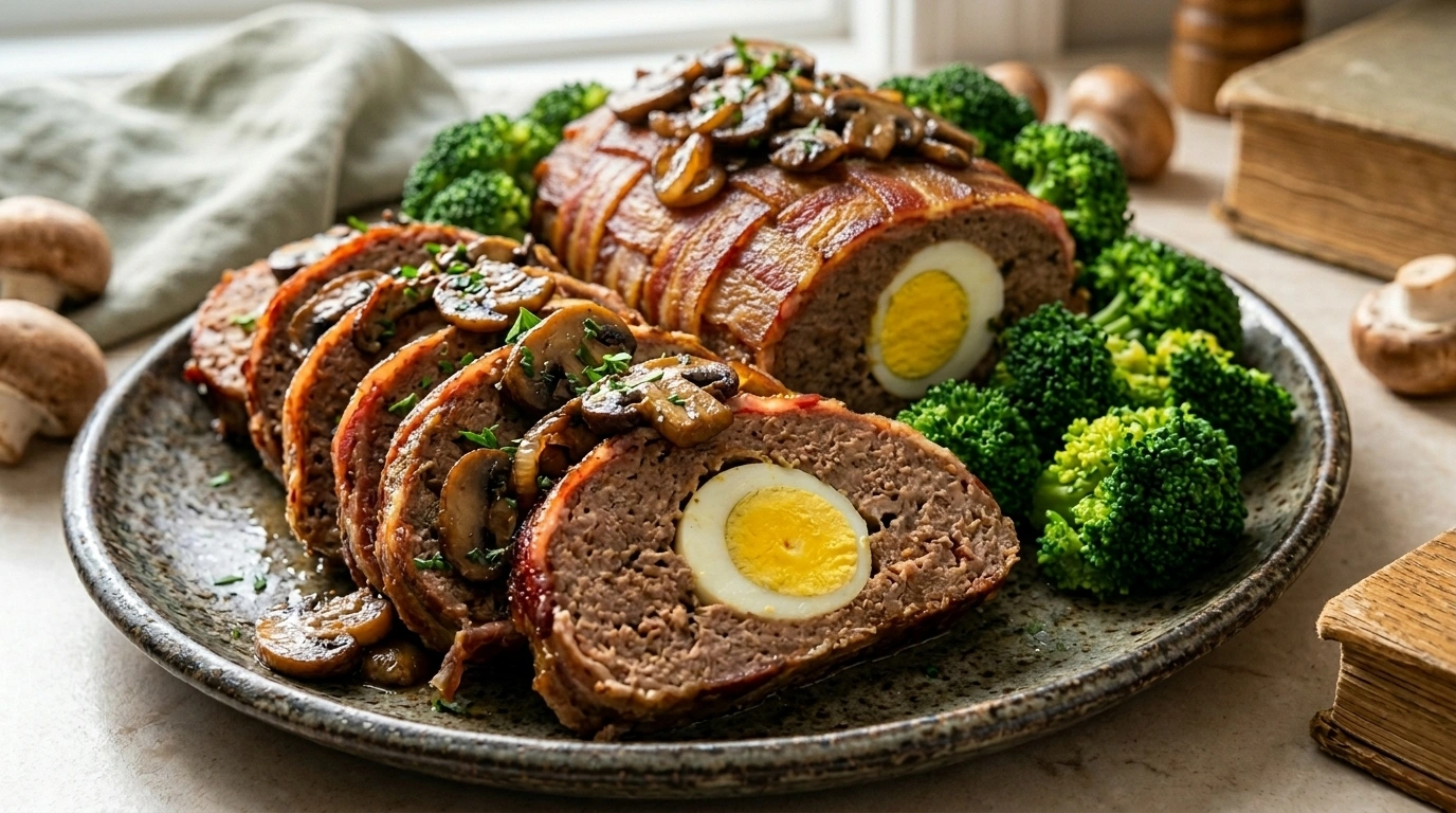 Köttfärslimpa med ägg, keso och morötter