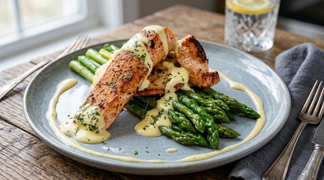 Lax i ugn med sparris och hollandaisesås – Elegant glutenfri på 25 minuter - traditionellt Svensk Middag recept, perfekt till vardagsmiddag