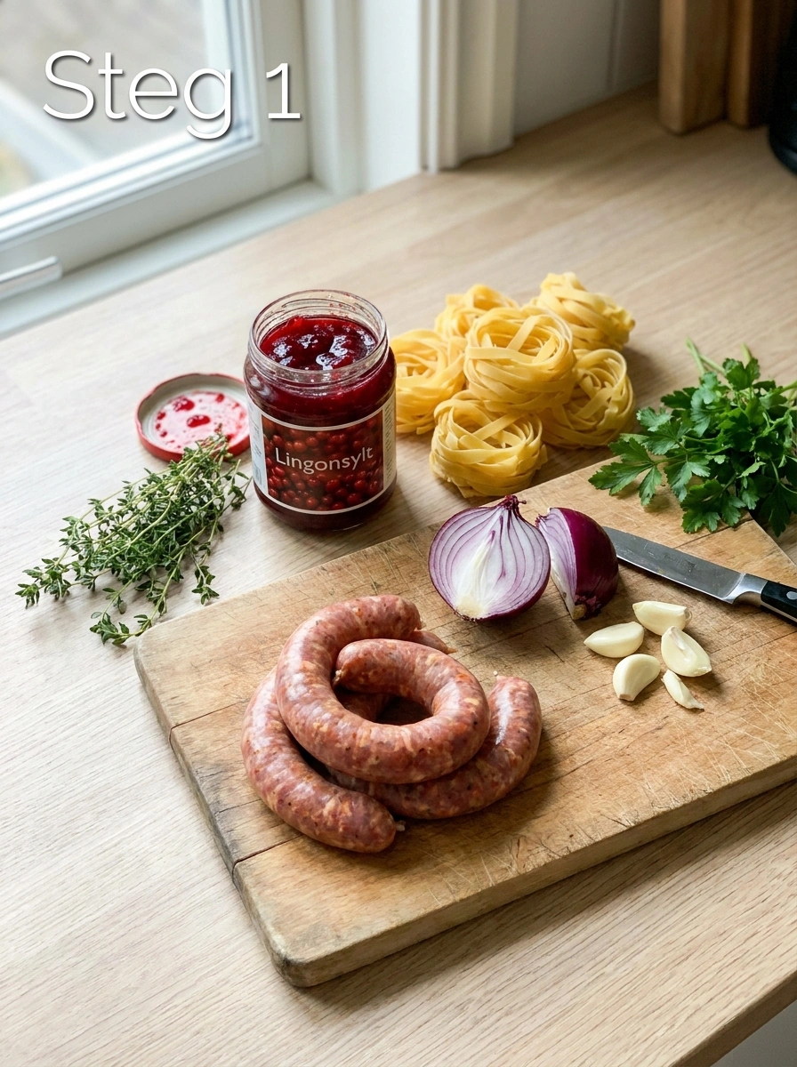 Förbered salsiccian – forma små köttbullar