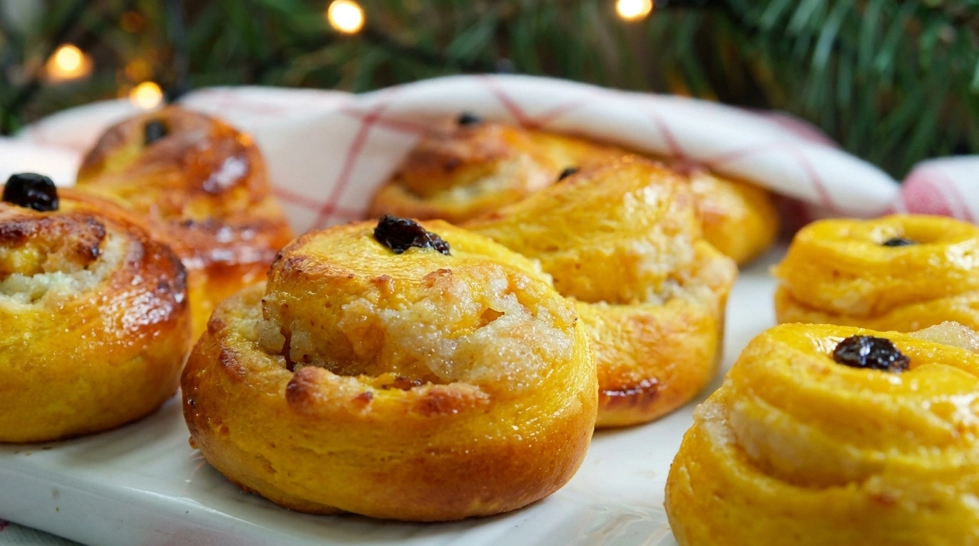 Lussekatter med Mandelmassa – Extra Saftiga och Rika Saffransbullar - traditionellt Sverige Bakverk recept, perfekt till vardagsmiddag