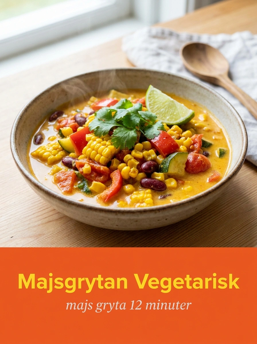 Majsgrytan Vegetarisk – Krämig och Smakrik - traditionellt Svensk Vegetariskt recept, perfekt till vardagsmiddag
