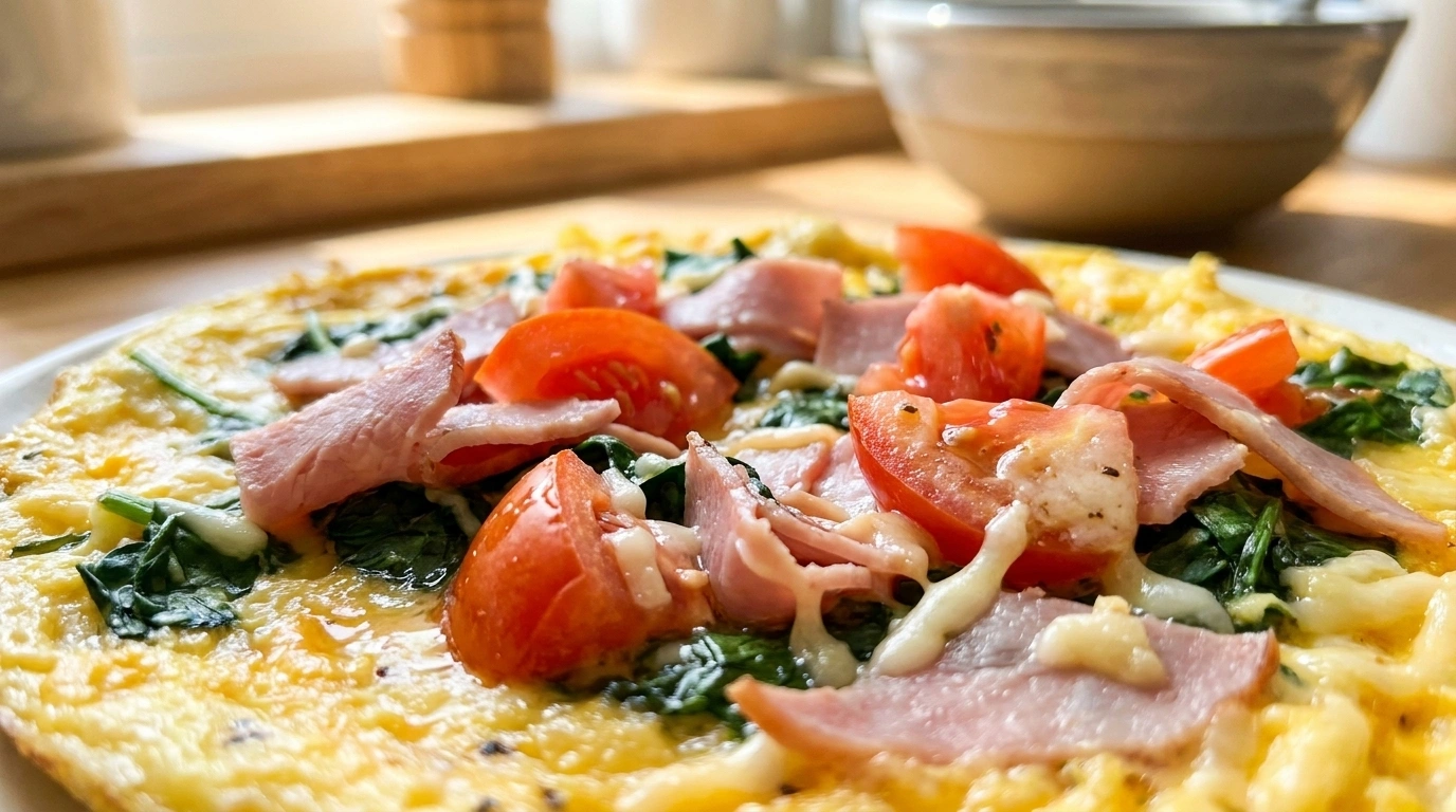 Omelett med ost och skinka – Klassisk morgonrätt på 7 minuter - traditionellt Svensk Frukost recept, perfekt till vardagsmiddag