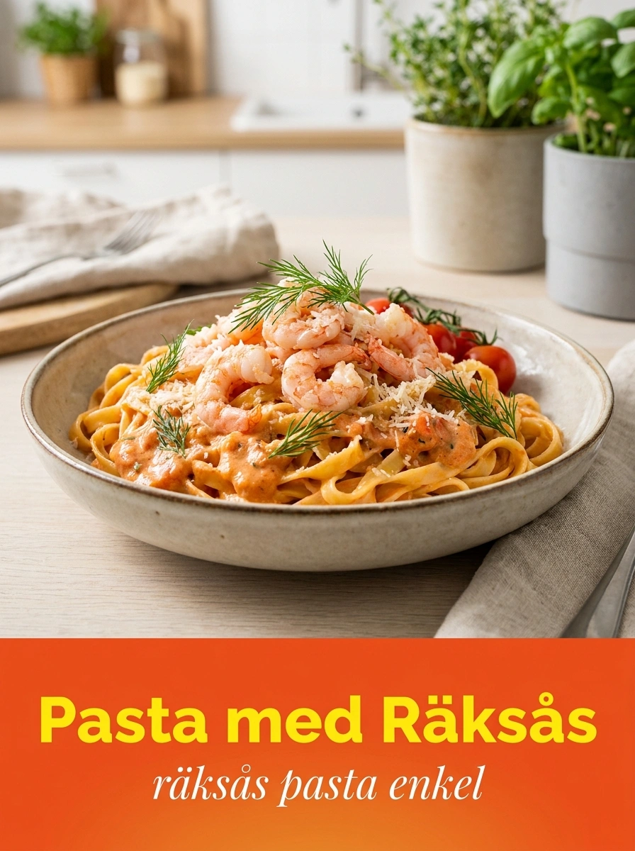 Pasta med Räksås – Krämig och Enkel Klassiker - traditionellt Italiensk Pasta recept, perfekt till vardagsmiddag