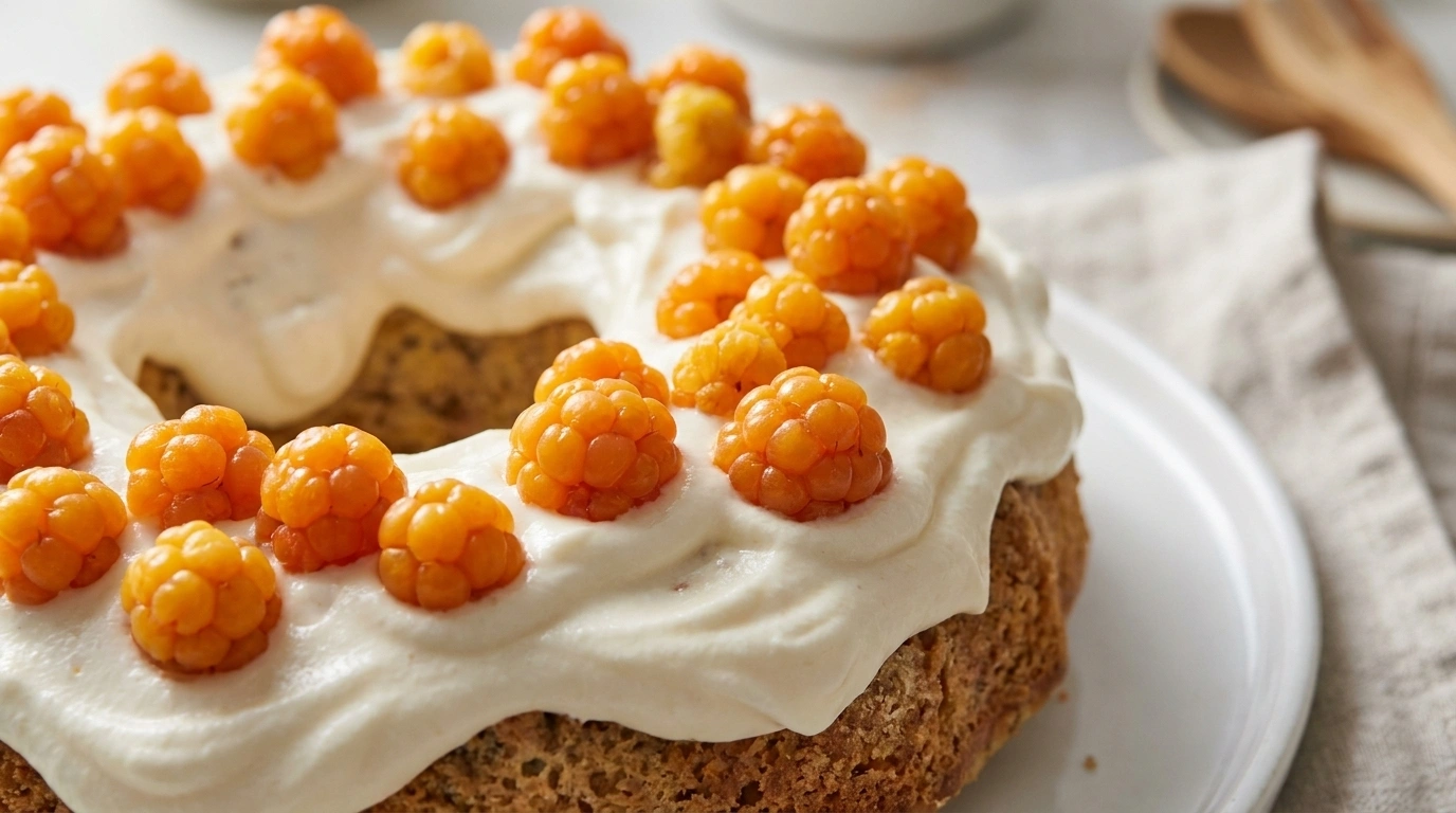 Pepparkaksparfait med Hjortronsås - traditionellt Svenskt Fika recept, perfekt till vardagsmiddag