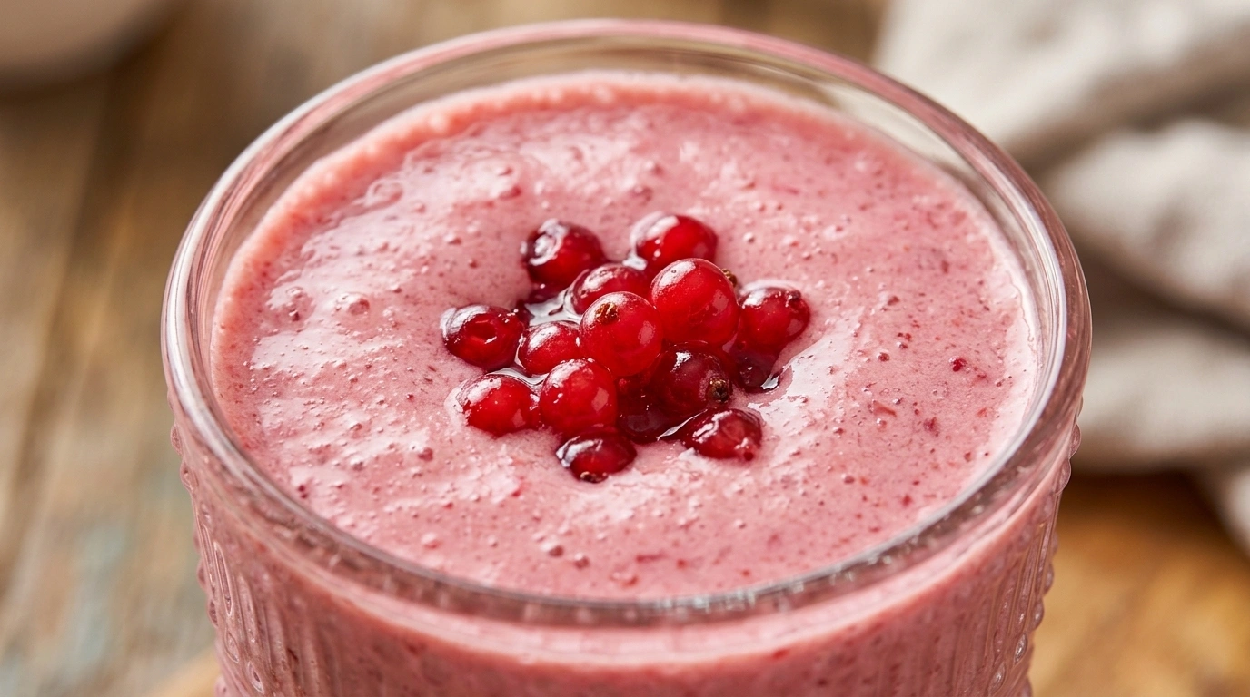 Rabarber och jordgubb smoothie med kvarg – Proteinrik rosa frukostdrink på 5 minuter - traditionellt Sverige Smoothies & Drycker recept, perfekt till vardagsmiddag
