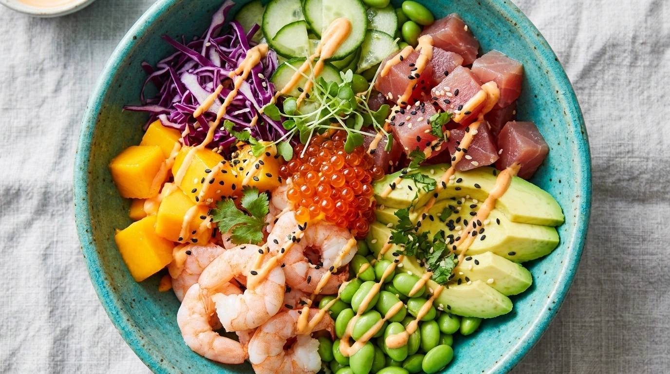 Sushibowl med rakor och edamame – Proteinrik lunch pa 25 minuter - traditionellt Japan Sushi recept, perfekt till vardagsmiddag