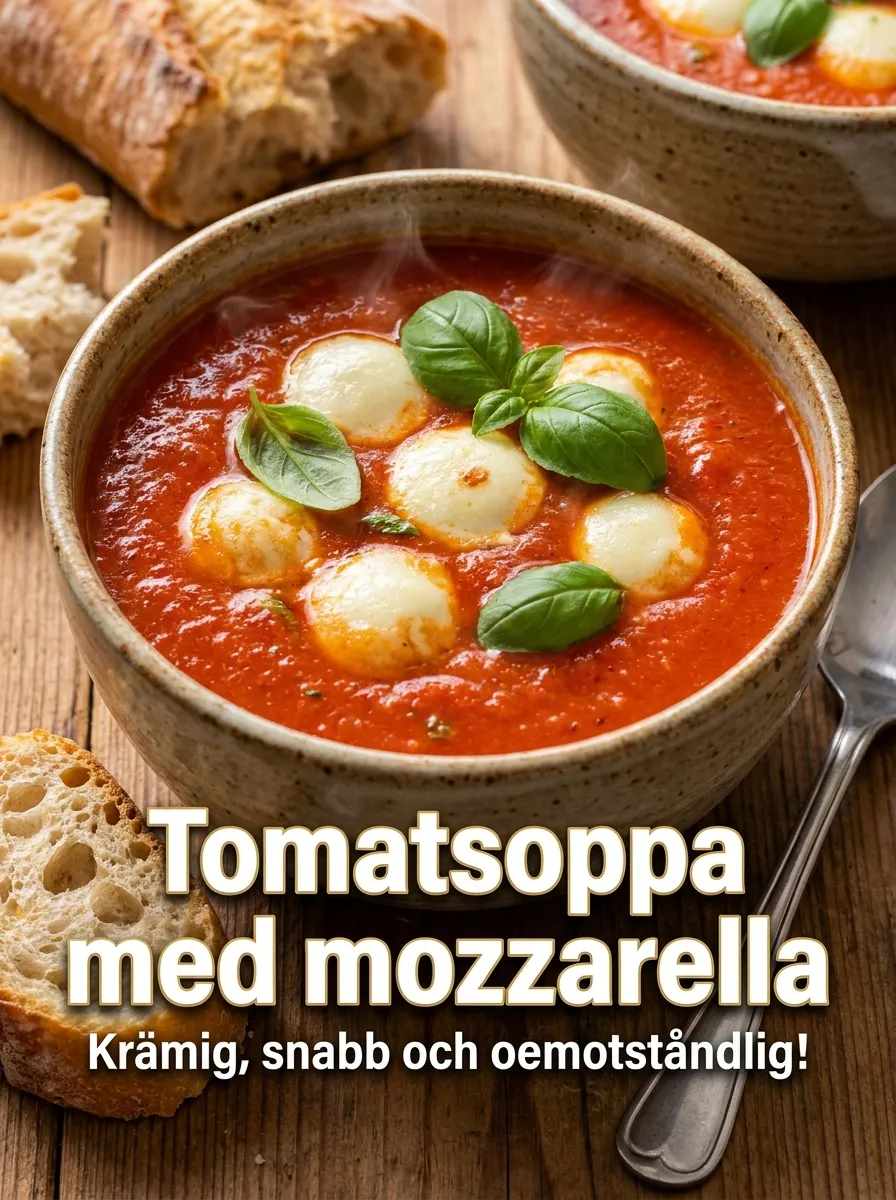 Tomatsoppa med Mozzarella