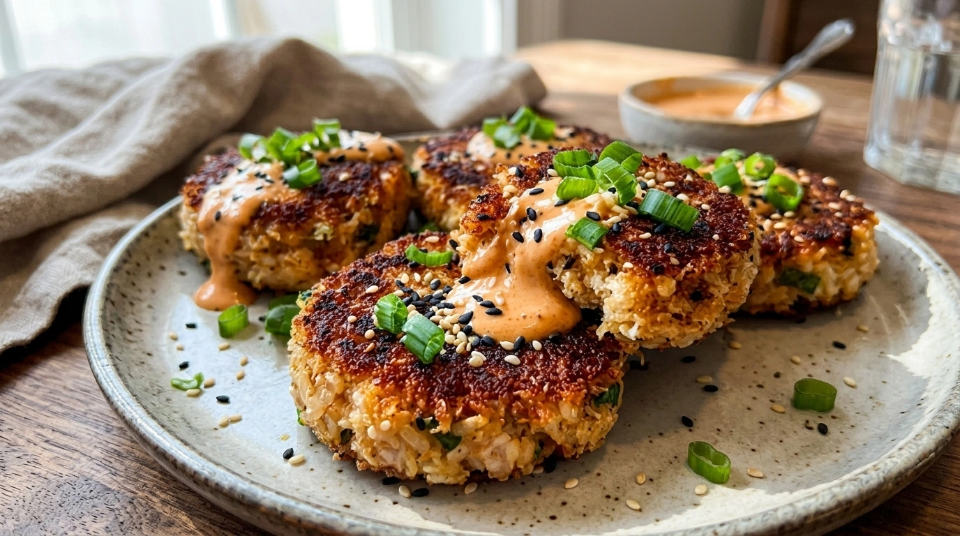 Tonfiskbiffar med sesamfrön och edamamebönor