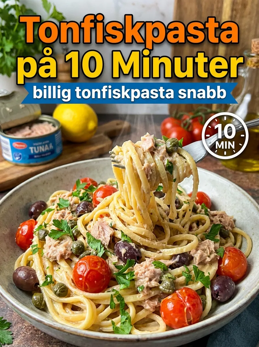 Tonfiskpasta på 10 Minuter