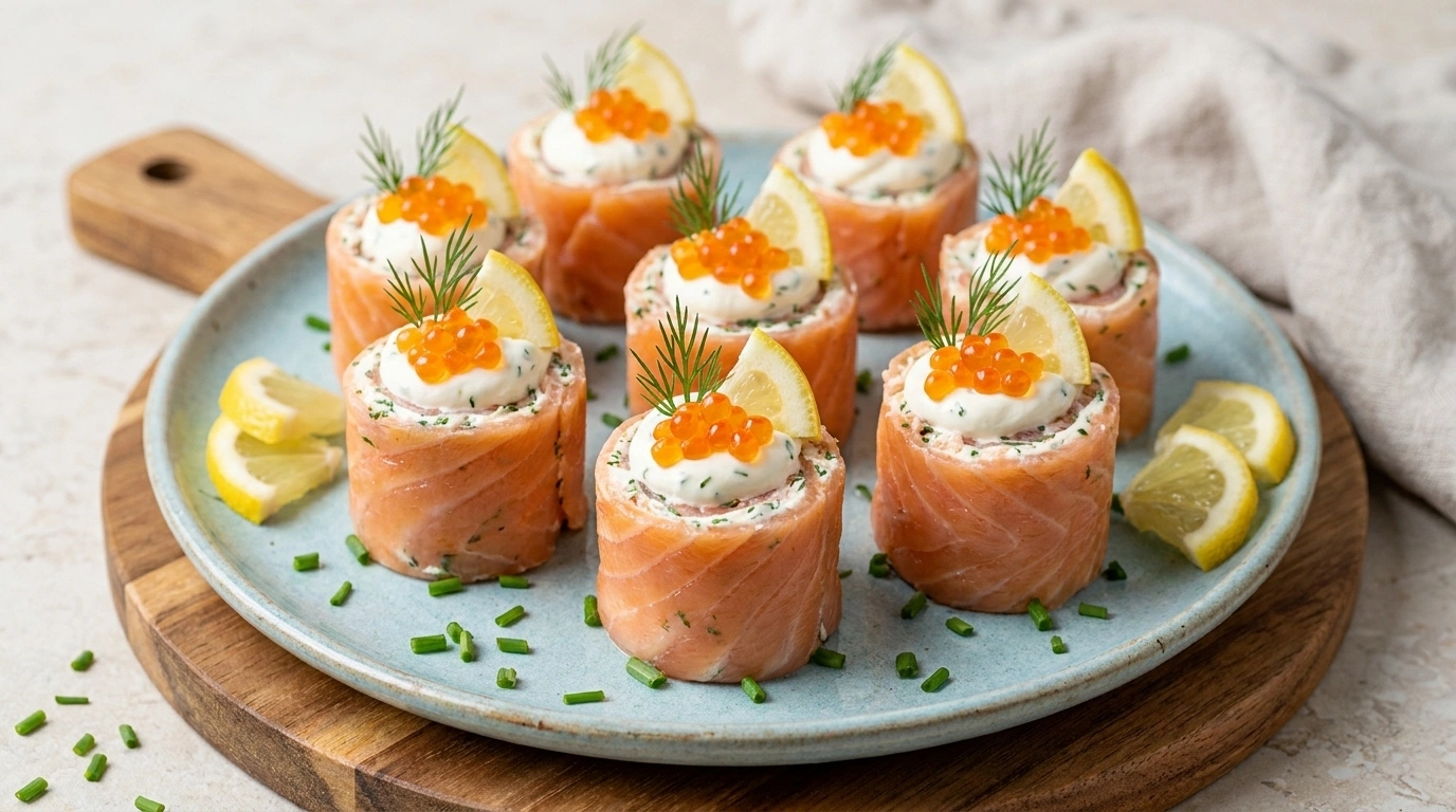 Tunnbrödsrullar med lax och dill – klassisk picknickfavorit på 15 minuter - traditionellt Sverige Picknick & Utflykt recept, perfekt till vardagsmiddag