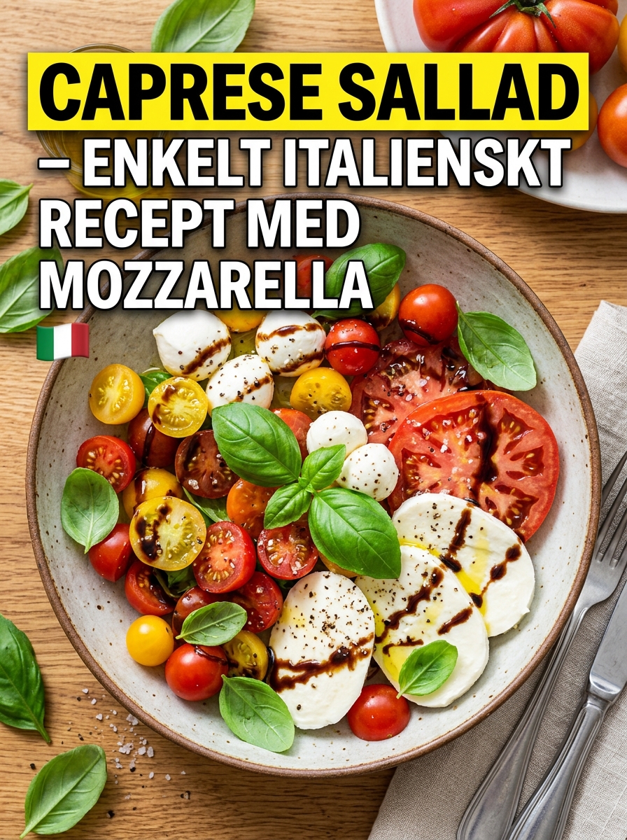 Caprese-sallad – med mozzarella