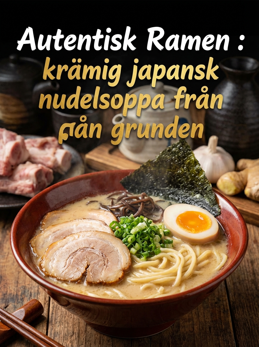 Autentisk Ramen – krämig nudelsoppa
