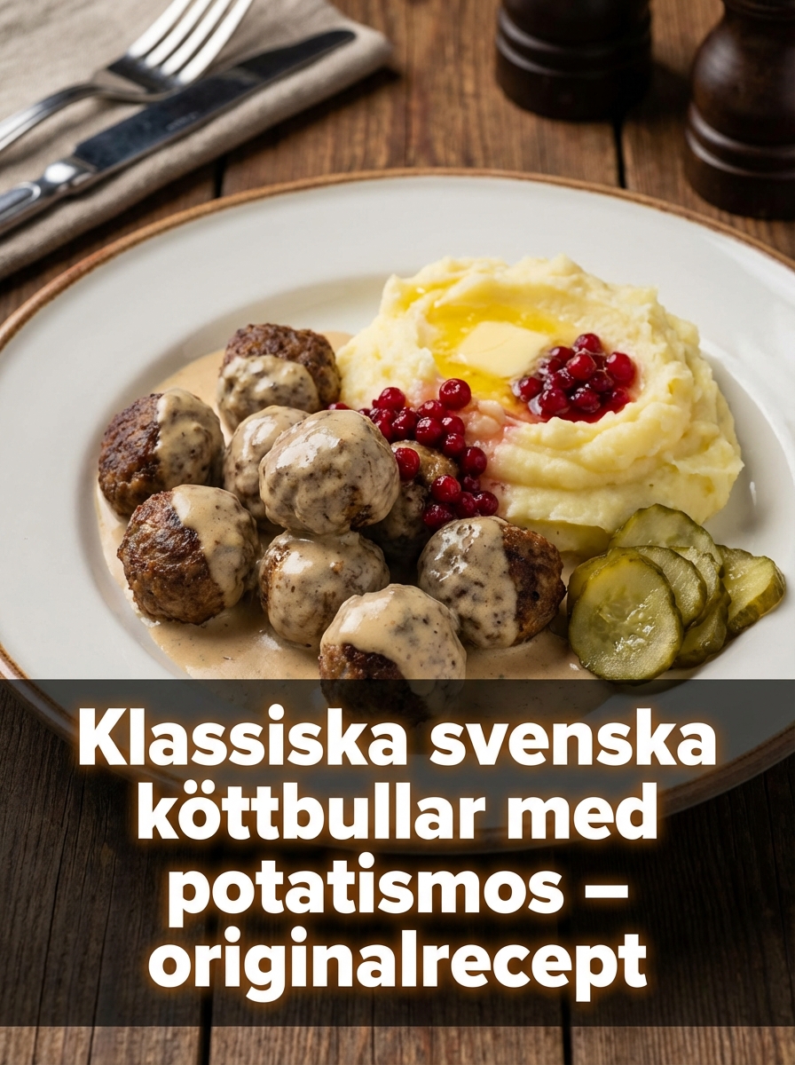 Klassiska svenska köttbullar med potatismos