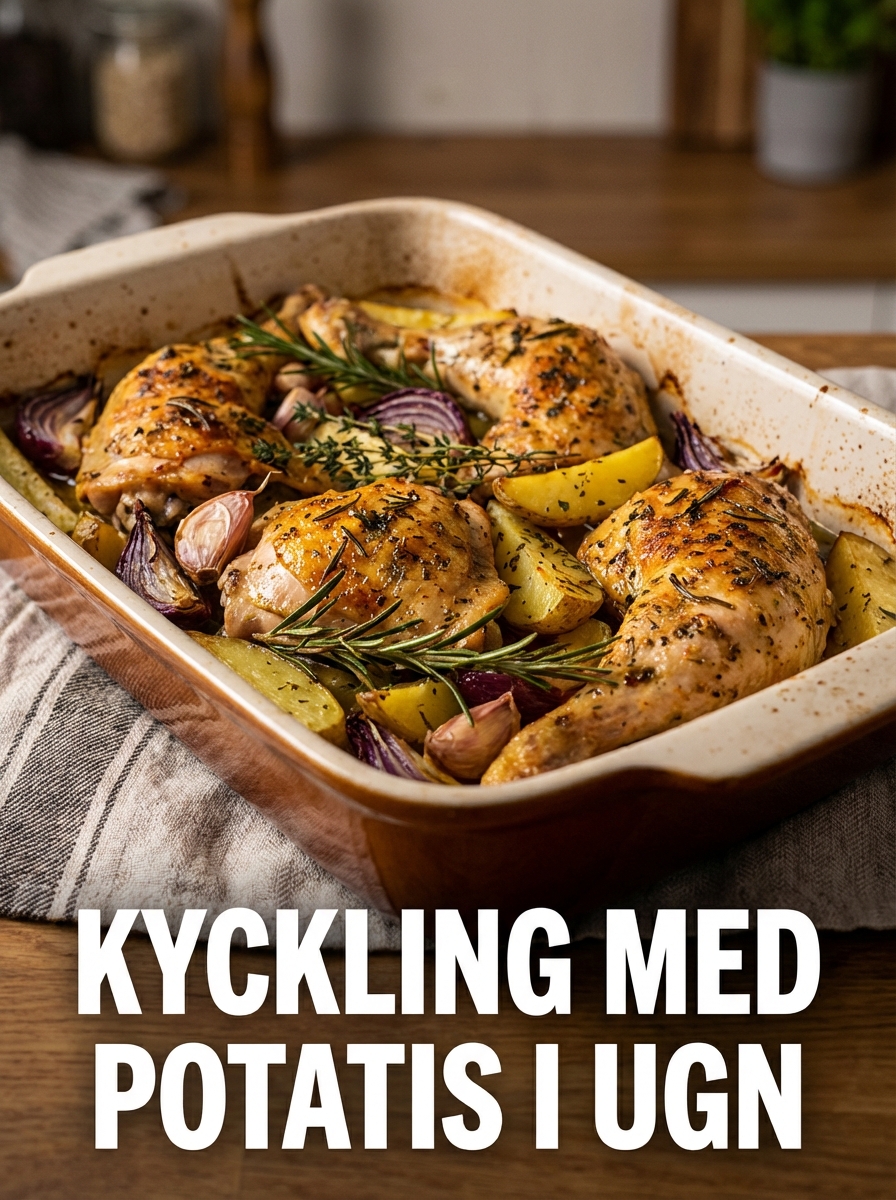 Kyckling med potatis i ugn