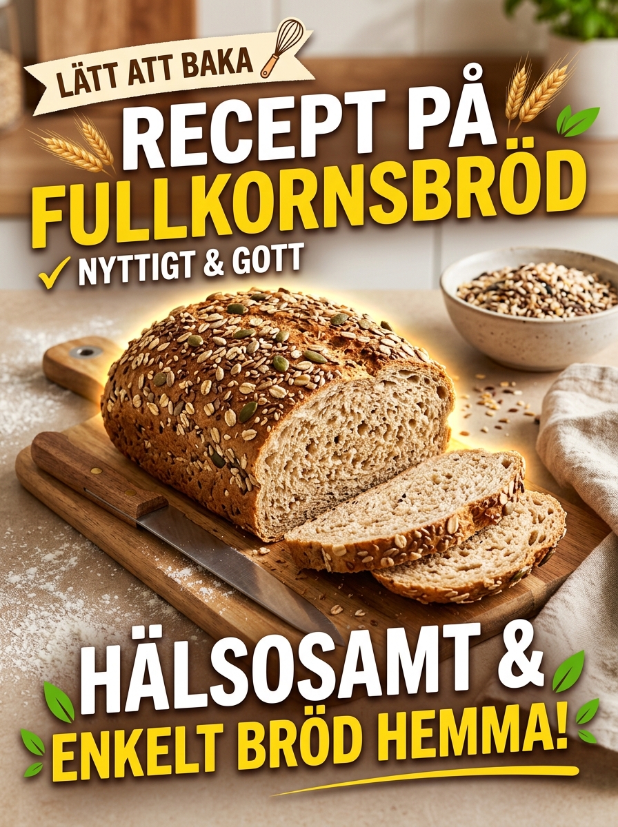 Snabbt fullkornsbröd – klart på under 1 timme - hemlagat recept