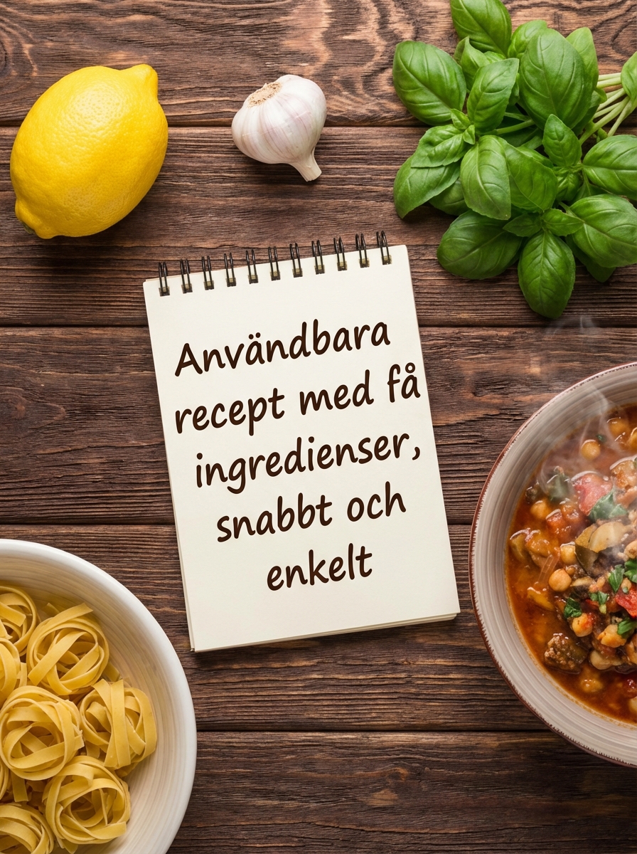 Nyttiga recept med få ingredienser – snabbt och enkelt