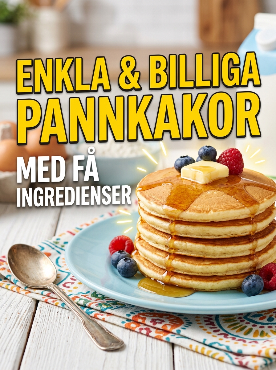 Enkla pannkakor – snabbt och gott - hemlagat recept