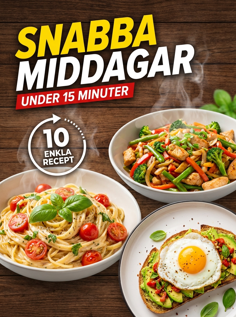 Snabba middagar under 15 minuter – 10 enkla recept