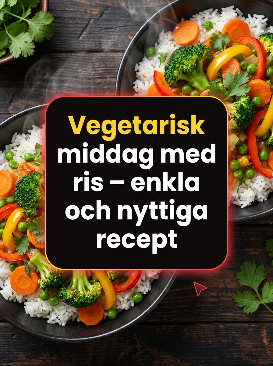 Vegetarisk middag med ris - nyttiga recept